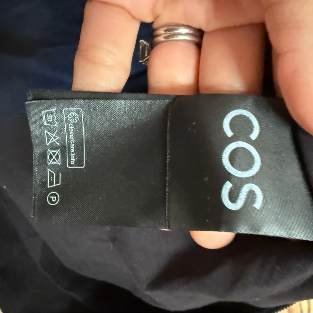 COS Bib-Front Corduroy Mini Dress β Black β Size 8 - Picture 11 of 11